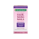 Nature's Bounty Optimal Solutions Advanced Hair, Skin and Nail Biotin & Vitamins A, C, & E, Women's Multivitamin, Softgels, 120 Ct