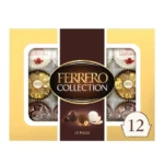 Ferrero Rocher, 12 Count, Premium Gourmet Assorted Hazelnut Milk Chocolate, Dark Chocolate and Coconut Chocolates, Chocolate Gift Box, 4.6 oz