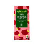 bettergoods Plant-based 55% Oat Chocolate Bar with Tart Cherries and Pistachios, 3.5 oz