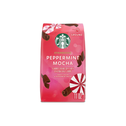 Starbucks Peppermint Mocha Flavored Ground Coffee, 100% Arabica, Naturally Flavored, Limited Edition, 11 oz