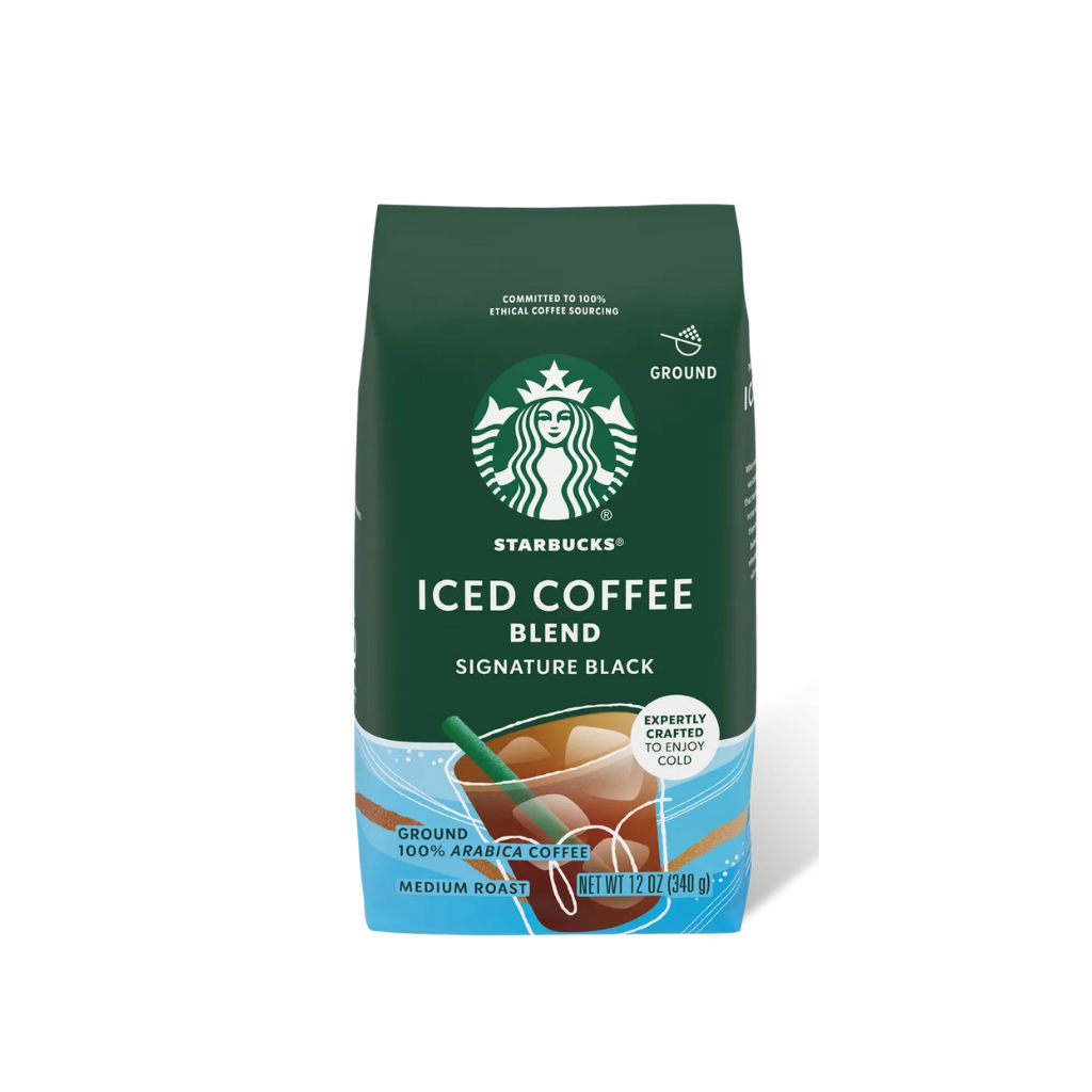 Untitled design (75) Starbucks Ground Iced Coffee Blend Signature Black, 12 oz - Image 1