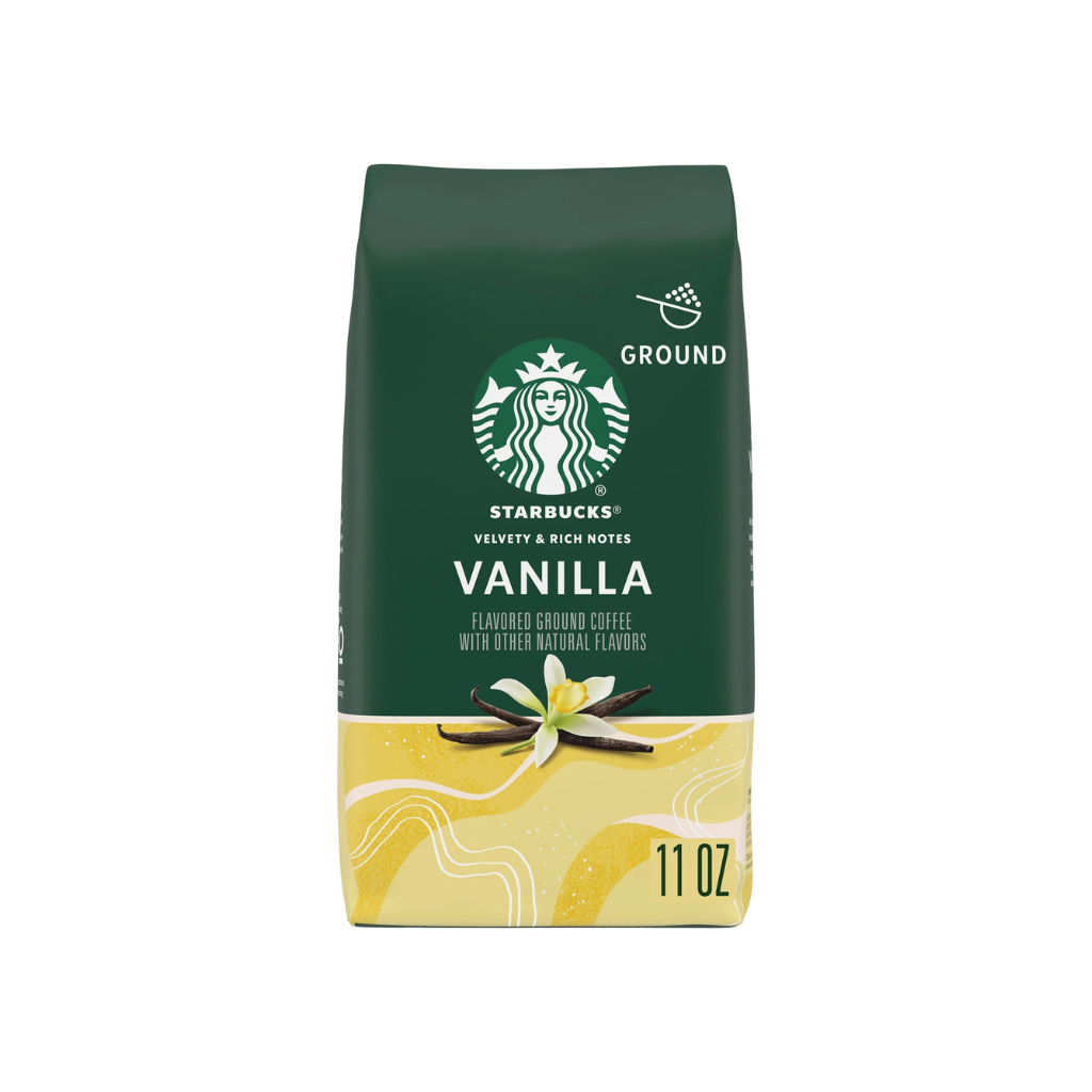 Untitled design (77) Starbucks Arabica Beans Vanilla, Naturally Flavored, Ground Coffee, 11 oz - Image 1