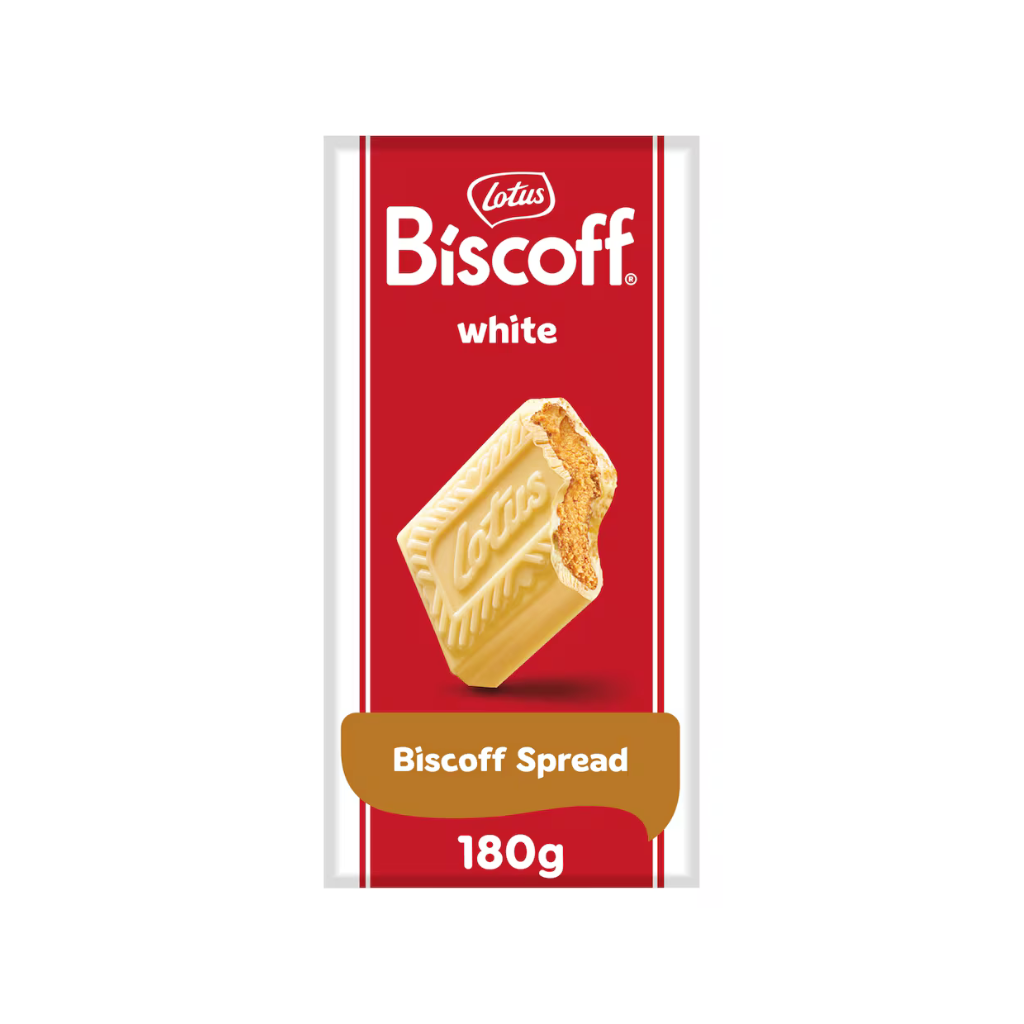 Untitled design (85) Lotus Biscoff White Chocolate with Biscoff Cream 180g - Image 1
