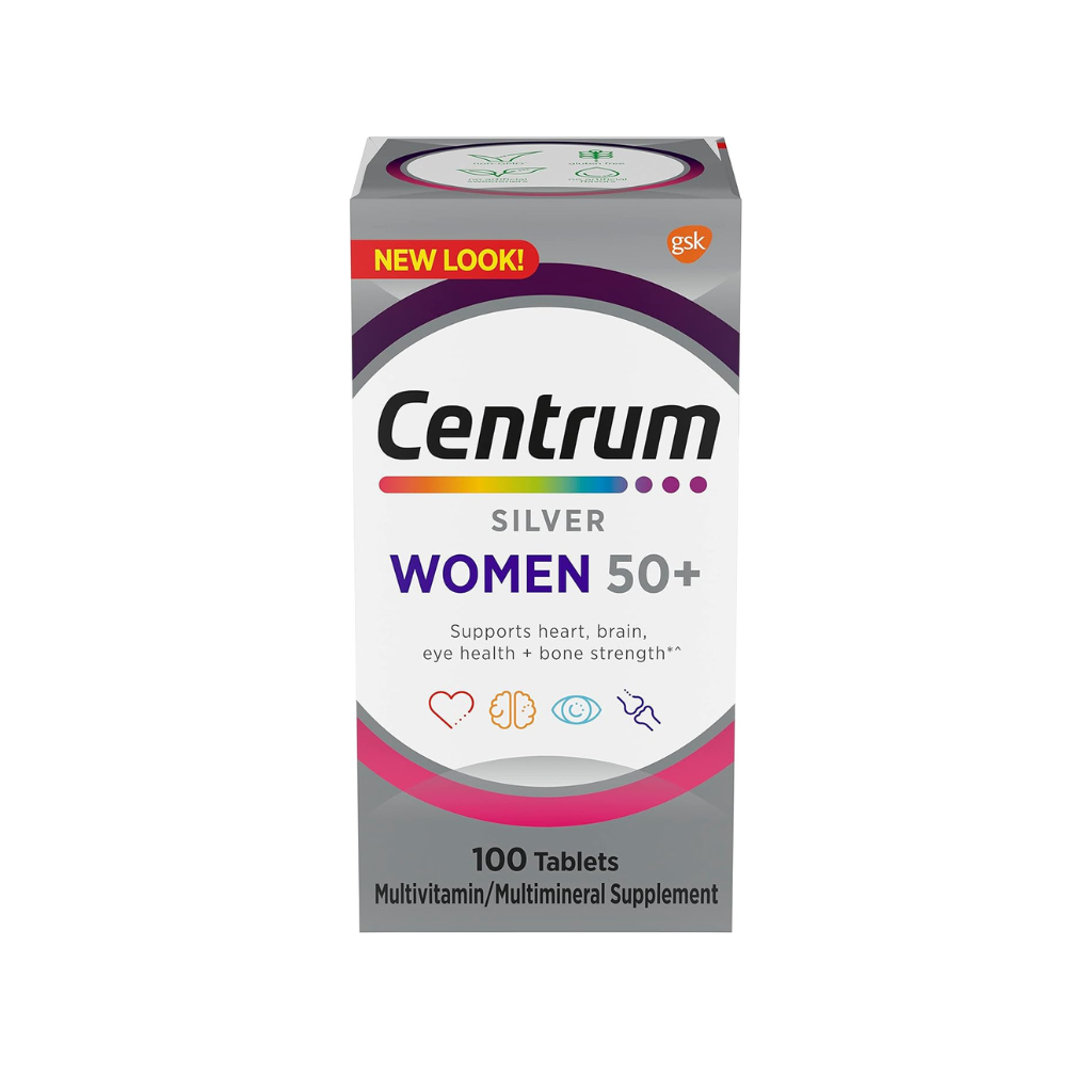 Untitled design (90) Centrum Silver Womens 50 Plus Vitamins, Multivitamin Supplement, 100 Count - Image 1
