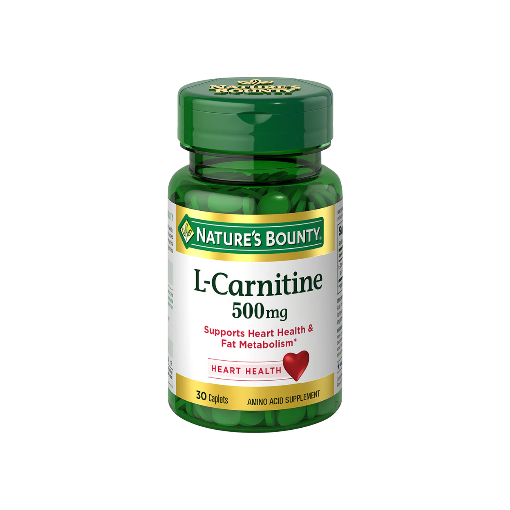 Untitled design (94) Nature's Bounty L-Carnitine 500 mg Caplets for Heart Health Support, 30 Ct - Image 1