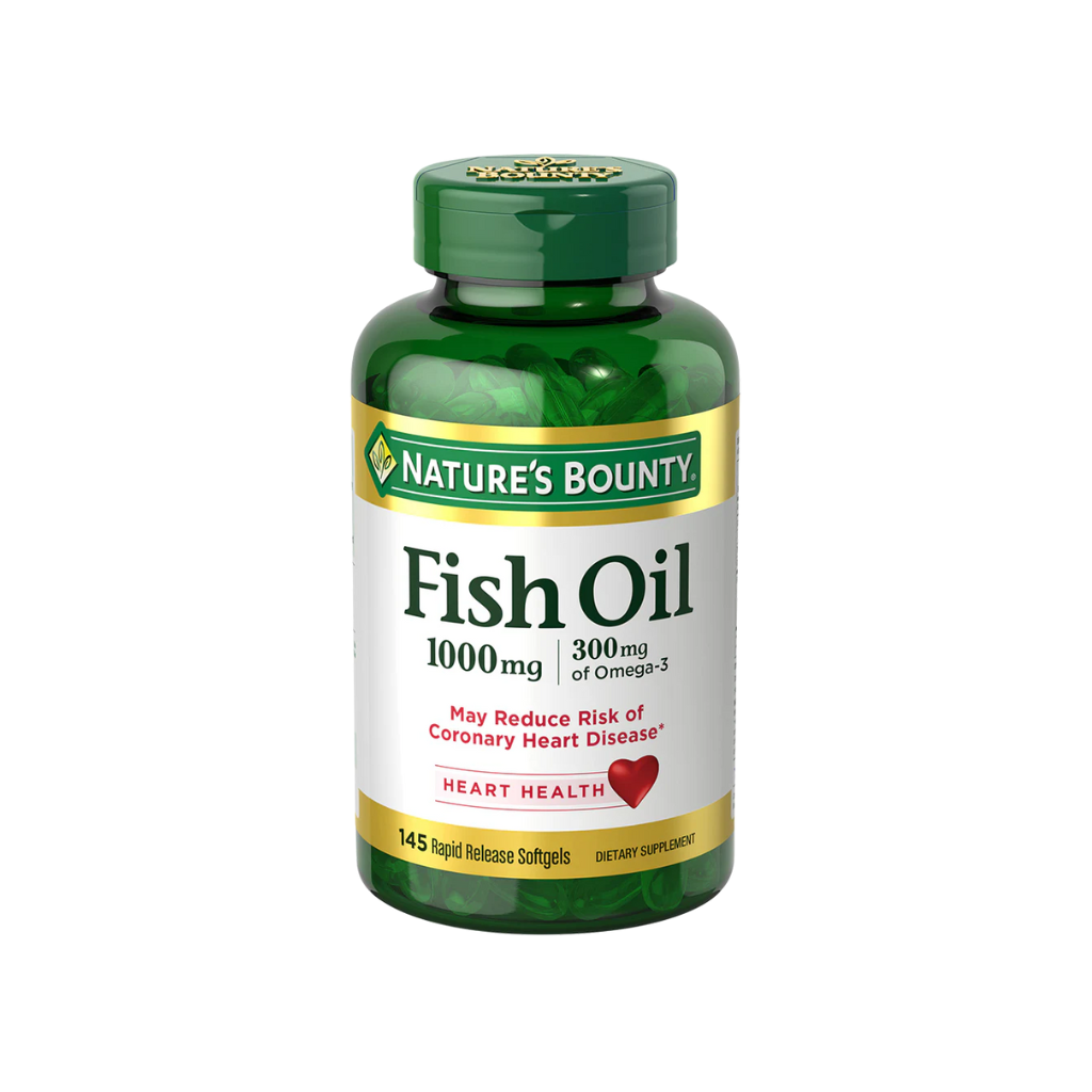 Untitled design (95) Nature's Bounty Fish Oil With Omega 3 Softgels, 1000 Mg, 145 Ct - Image 1