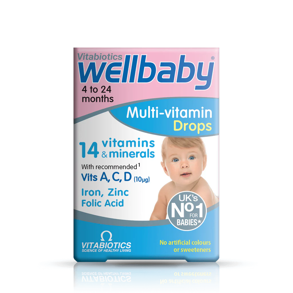 wellbaby_multivitamin_drops_front_CTWBY030L14WL5E Vitabiotics Wellbaby Multi-vitamins Drops 30ml - Image 1