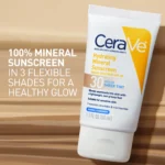CeraVe Hydrating Mineral Sunscreen SPF 30 with Sheer Tint, Tinted Mineral Sunscreen with Zinc Oxide & Titanium Dioxide, Blends Seamlessly For Healthy Glow, Medium, 1.7 Fluid Ounce - Image 2
