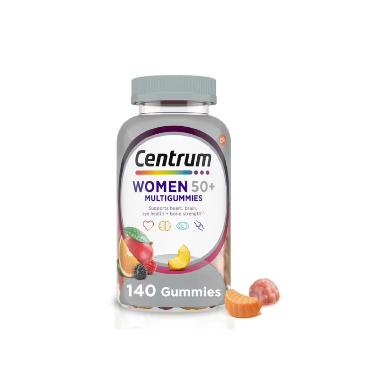 Untitled design - 2025-08-22T145513.007 Centrum Multigummies Womens 50+ Gummy Vitamins, Multivitamin Supplement, Asstd Fruit Flavor, 140 Ct - Image 1