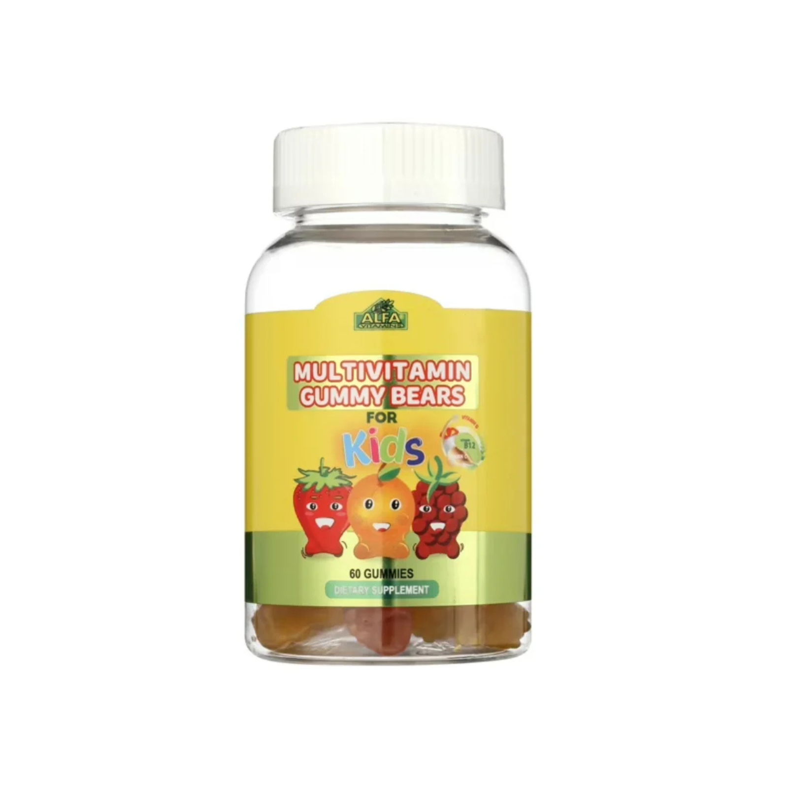 Untitled design - 2025-08-22T153004.771 Multivitamin Gummy Bears for Kids by Alfa Vitamins with 13 essential nutrients including Vitamin C, vitamin D3, and vitamin B12 - 60 gummies - Image 1