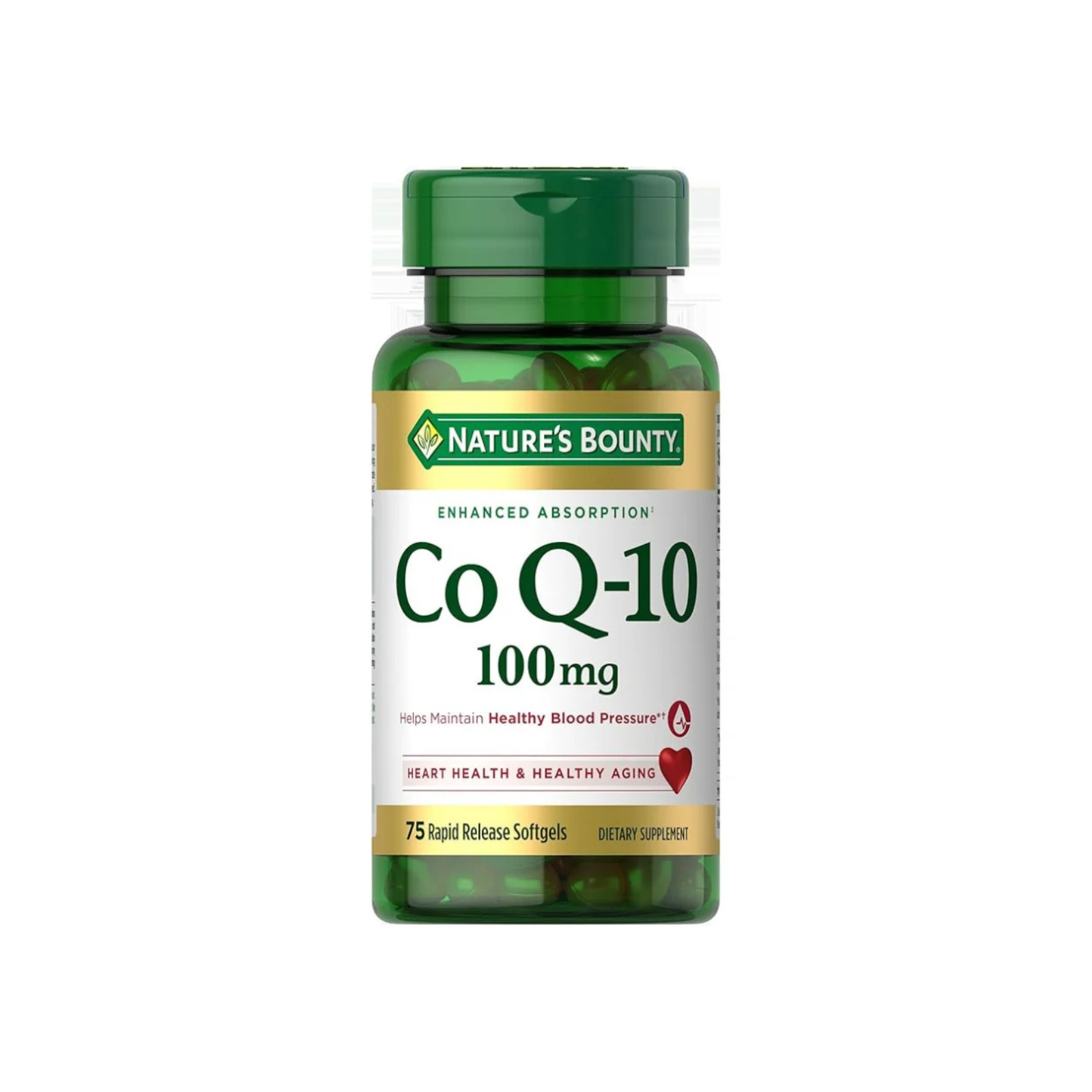 Untitled design - 2025-08-22T161151.735 Nature's Bounty CoQ10 100 mg Rapid Release Softgels for Heart Health Support, 75 Ct - Image 1