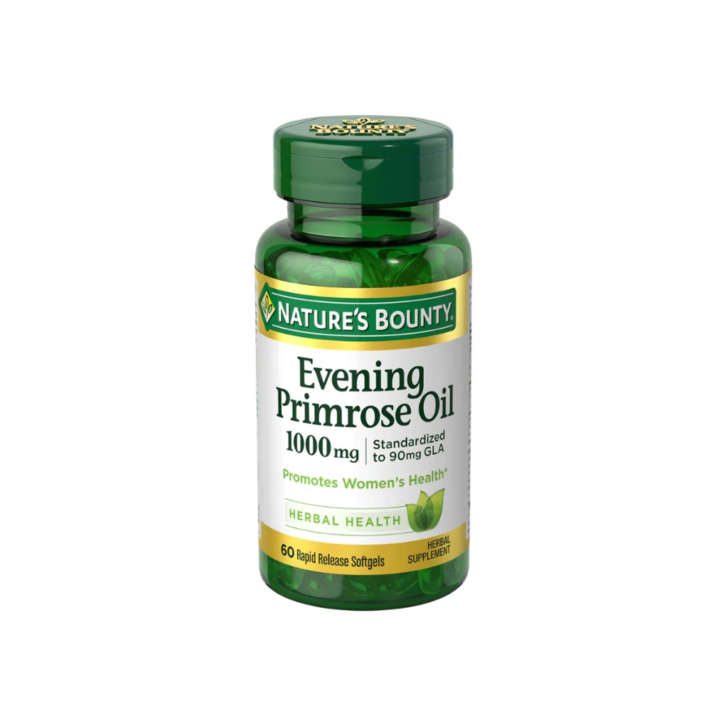 Untitled design - 2025-08-24T172034.554 Nature's Bounty Evening Primrose Oil, Herbal Supplement, 1000 Mg, Rapid Release Softgels, 60 Ct - Image 1