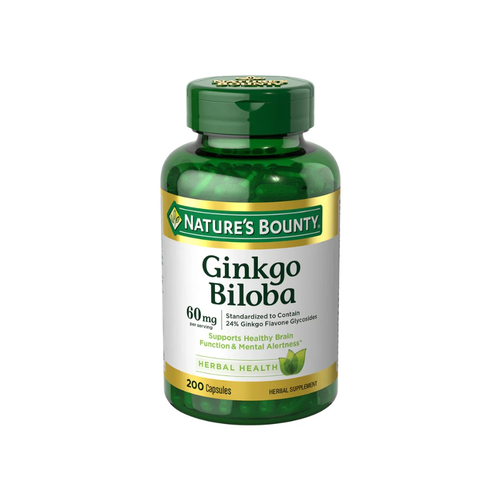 Untitled design - 2025-08-24T172414.262 Nature's Bounty Ginkgo Biloba Capsules, 60 Mg, 200 Ct - Image 1