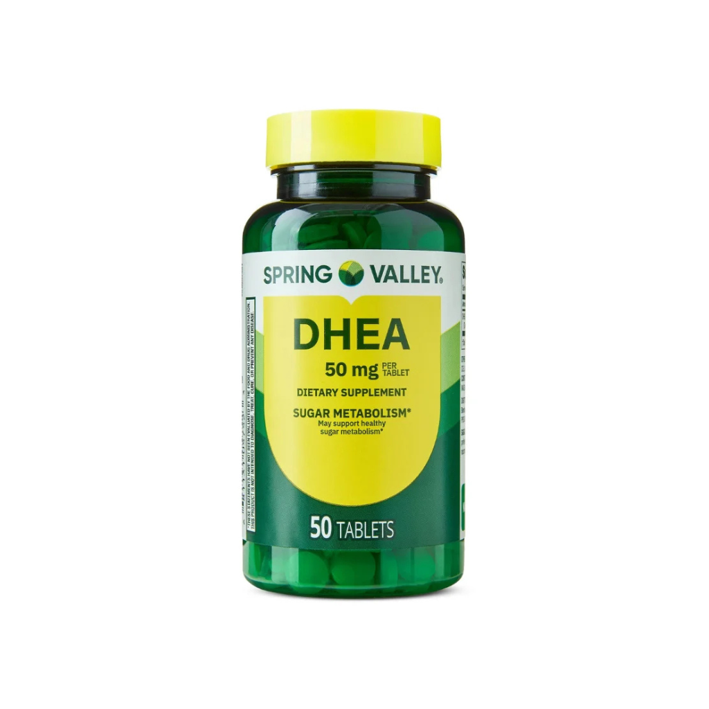 Untitled design - 2025-08-24T175058.144 Spring Valley DHEA 50mg Tablets, Dietary Supplement, 50 Count - Image 1