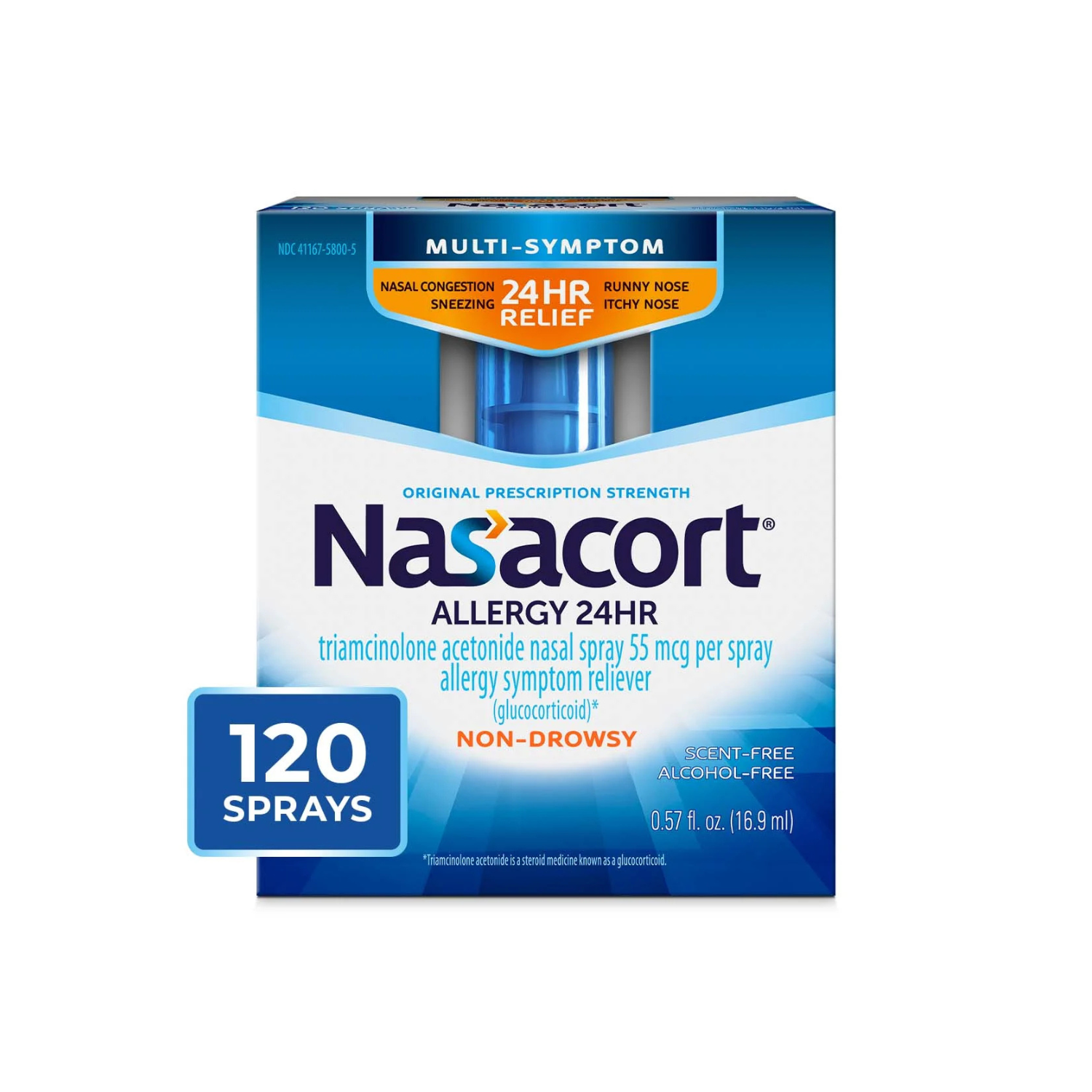 Untitled design (52) Nasacort 24 Hour Multi-System Nasal Allergy Spray 120 Sprays - Image 1