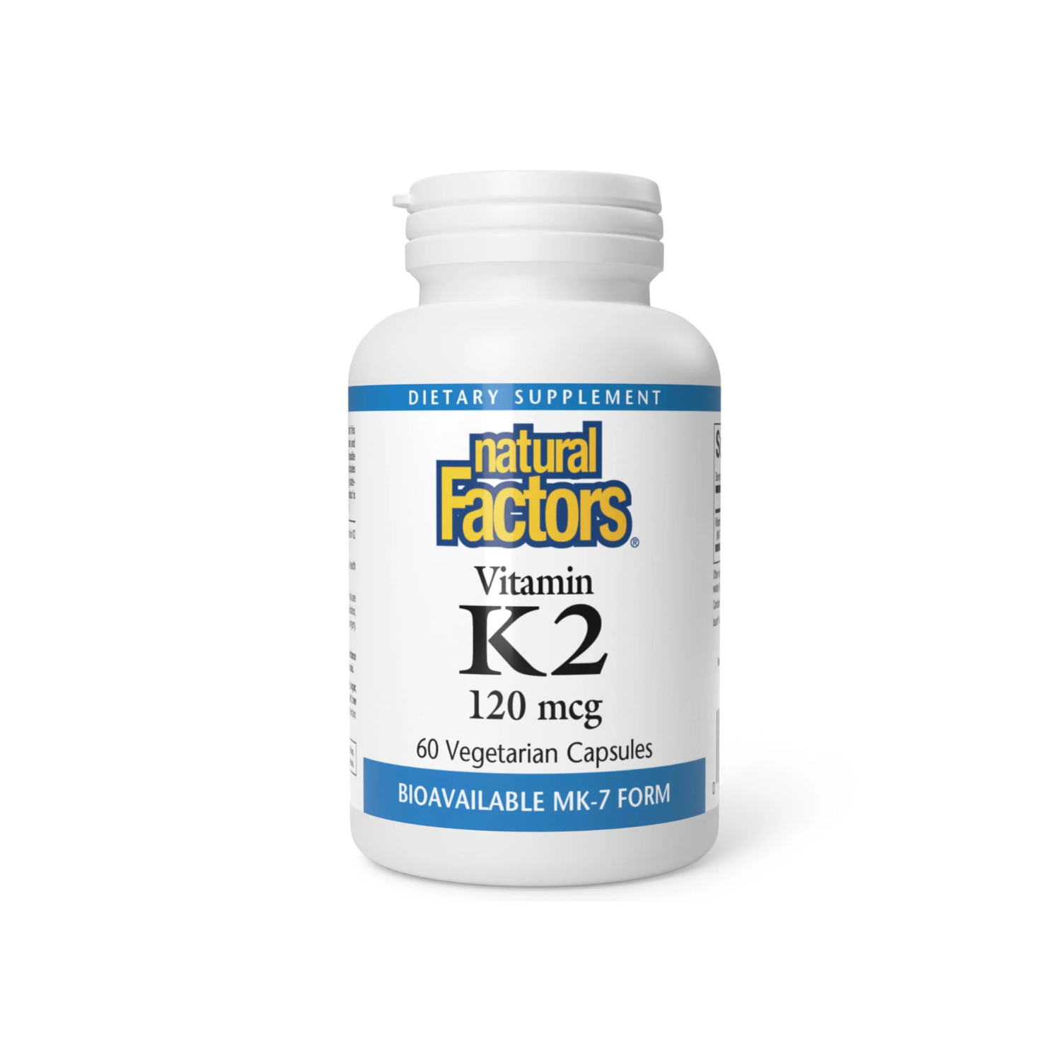 Untitled design (59) Natural Factors Vitamin K2 100 mcg, Supports Bone and Vascular Health, 60 Capsules - Image 1