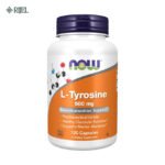 NOW L-Tyrosine 500mg, supports mental alertness, neurotransmitter support, 120capsules