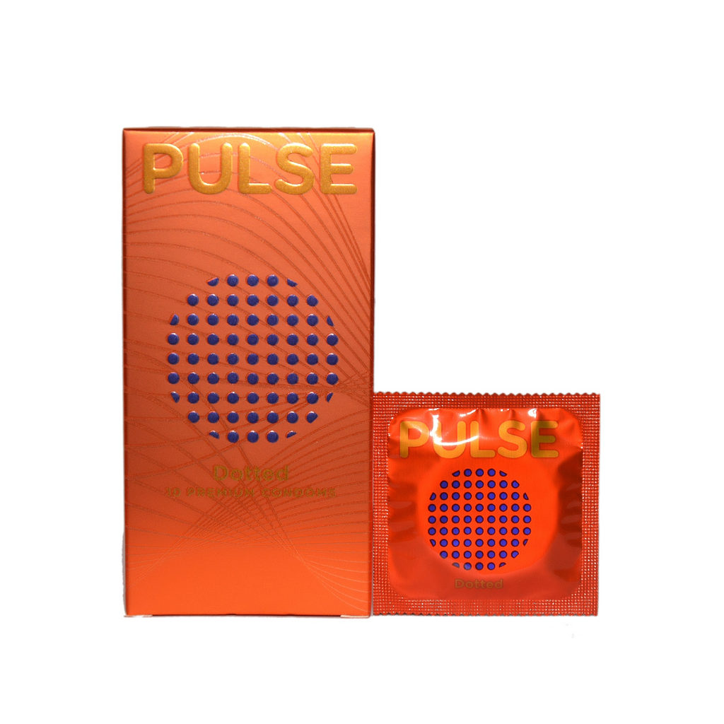 Untitled design (19) PULSE DOTTED CONDOMS 1X10 - Image 1