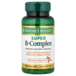 Nature's Bounty Super B Complex with Folic Acid plus Vitamin C Vitamin Supplement Tablets, 150 Count